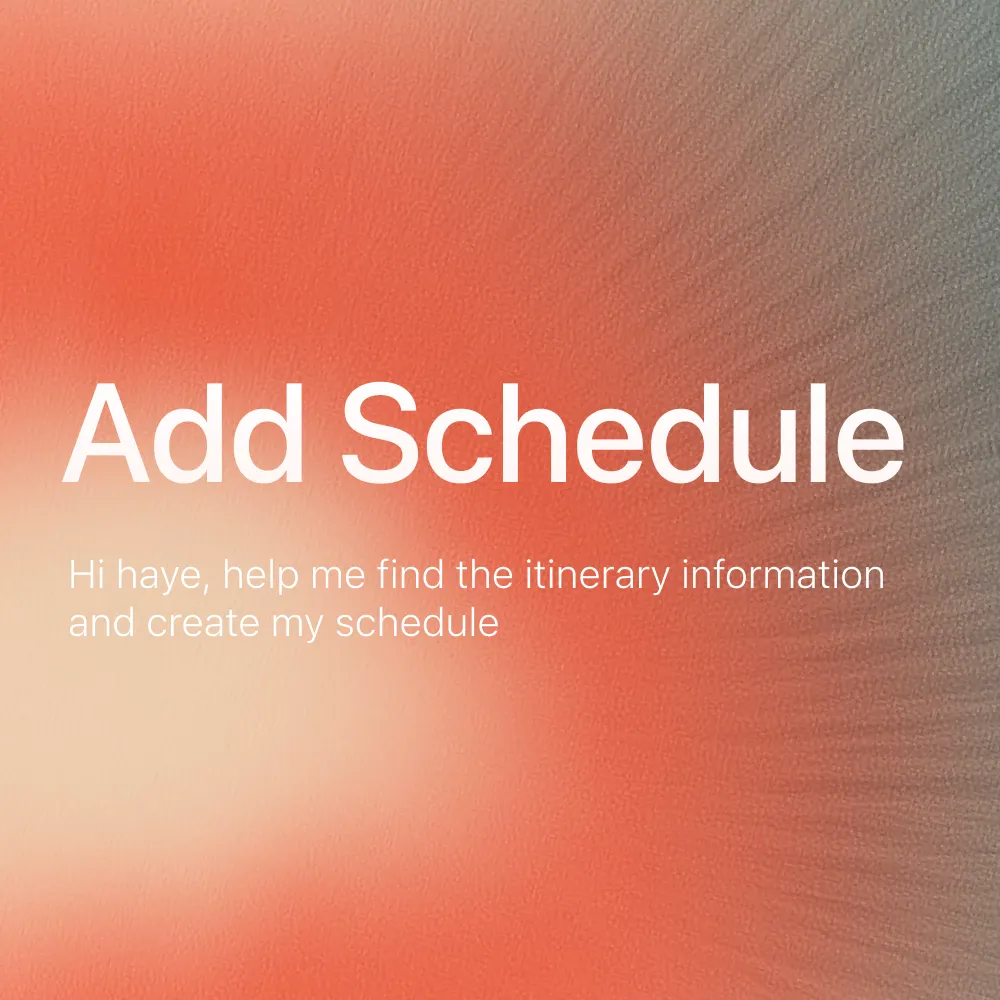 Adding a schedule is so easy