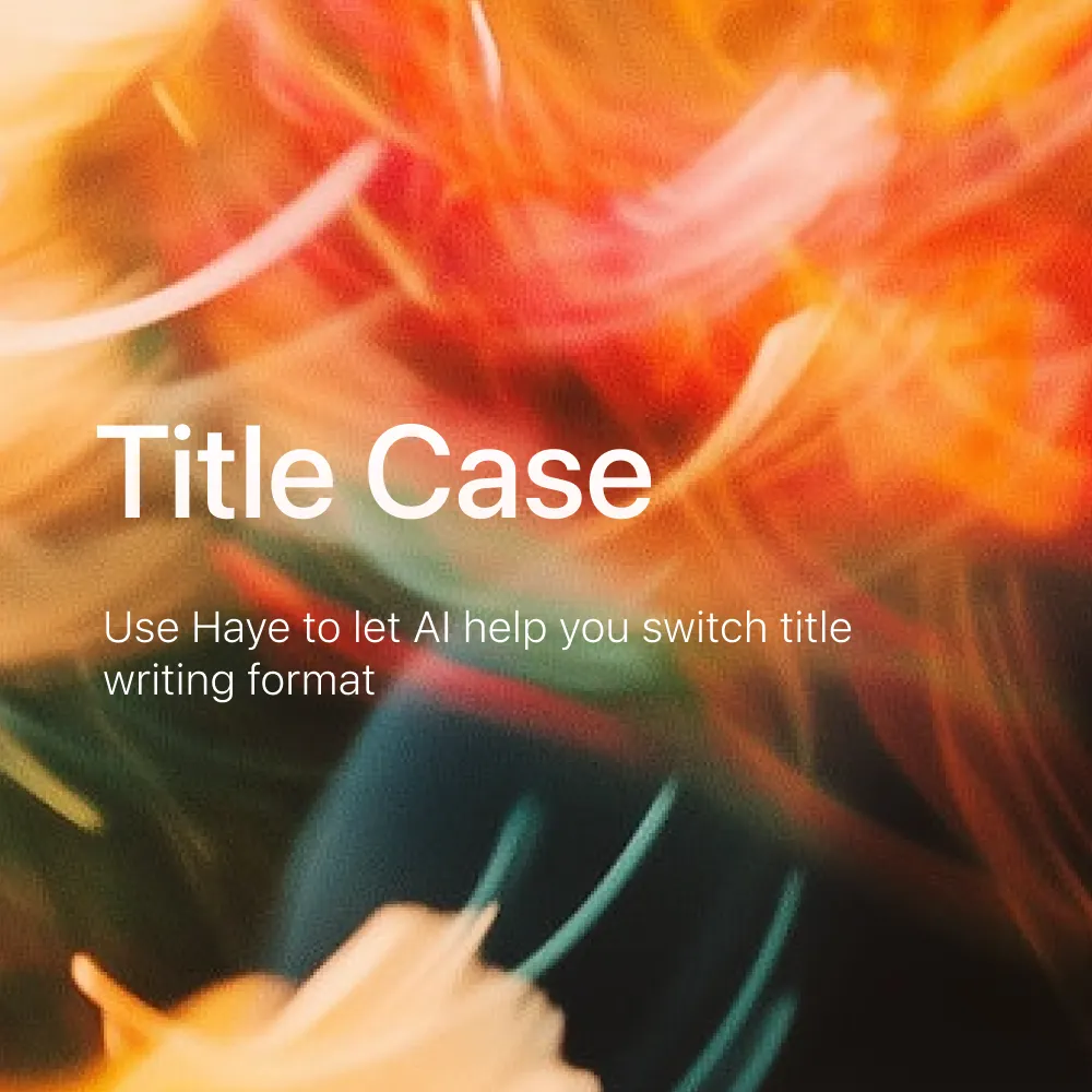 Title Case, Too Easy