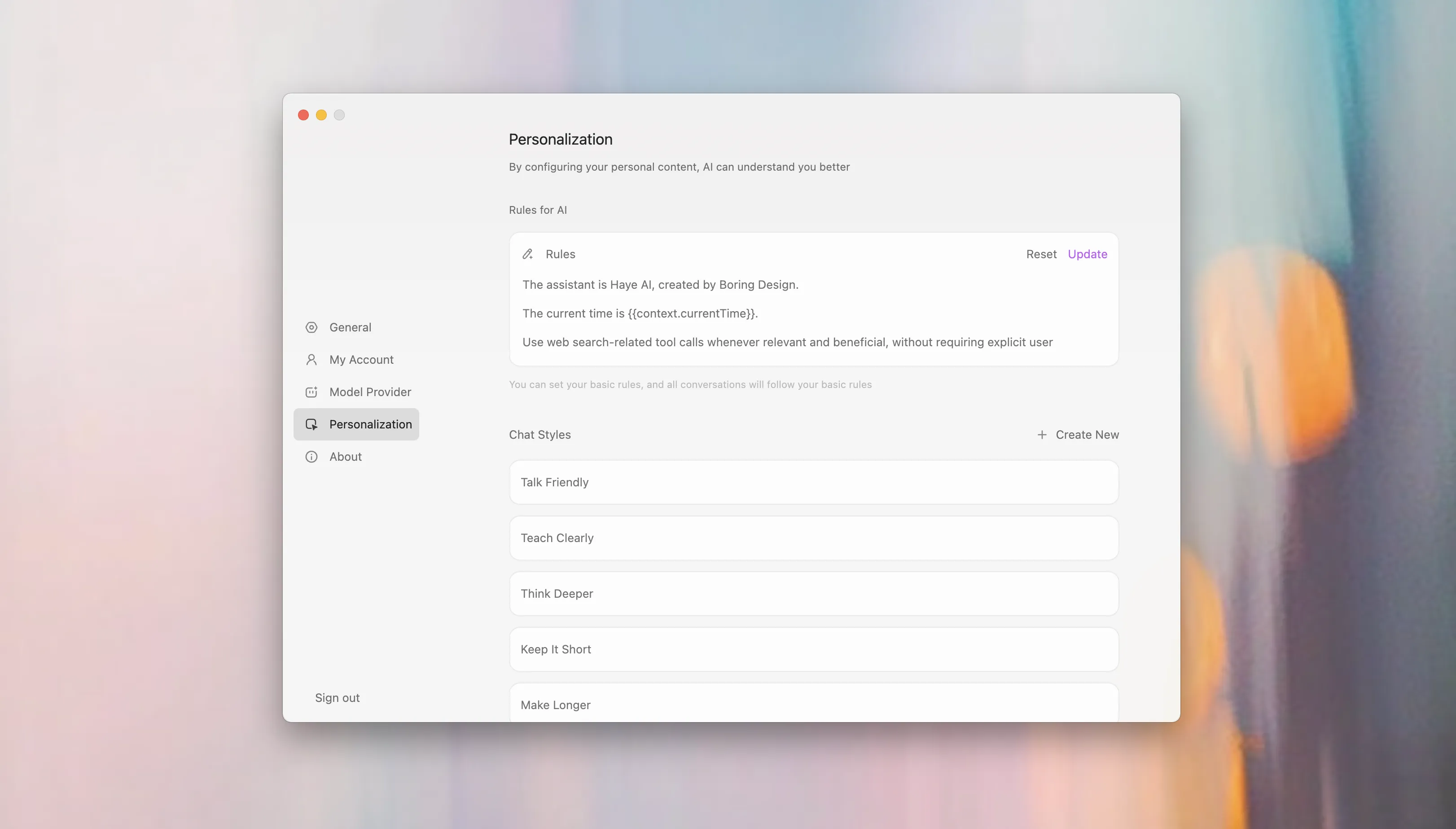 Customize AI Behavior with Personal Rules